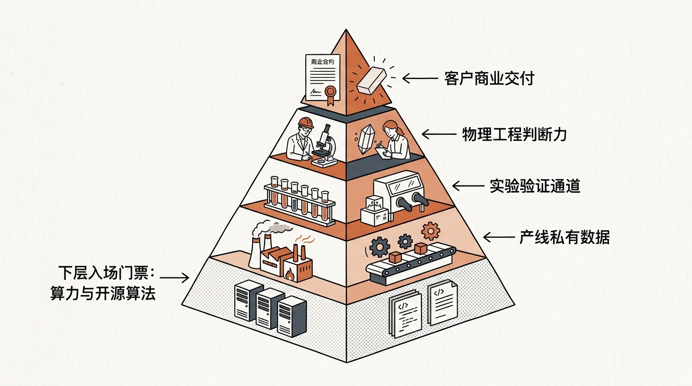 AI4S商业竞争金字塔:下层入场门票与上层四大真壁垒