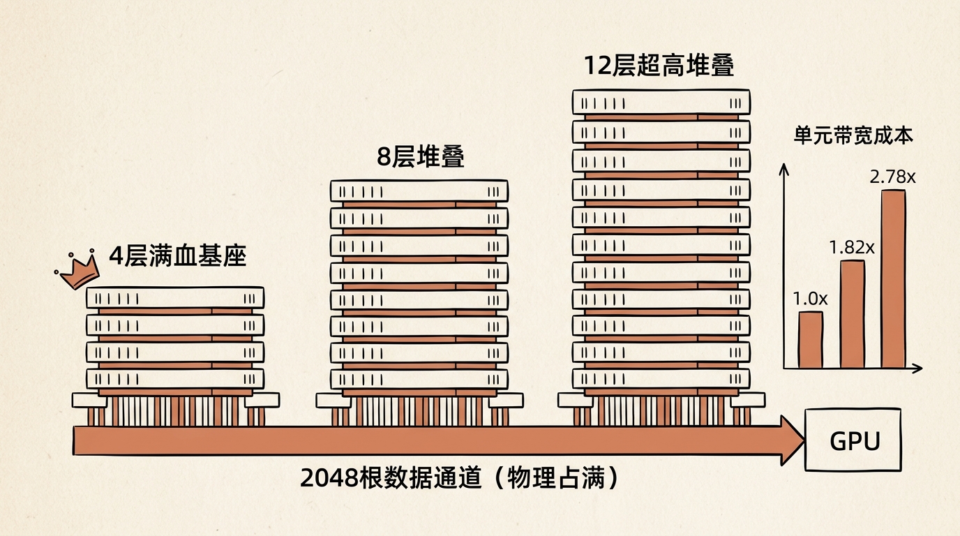 插图A-HBM堆叠原理与带宽瓶颈