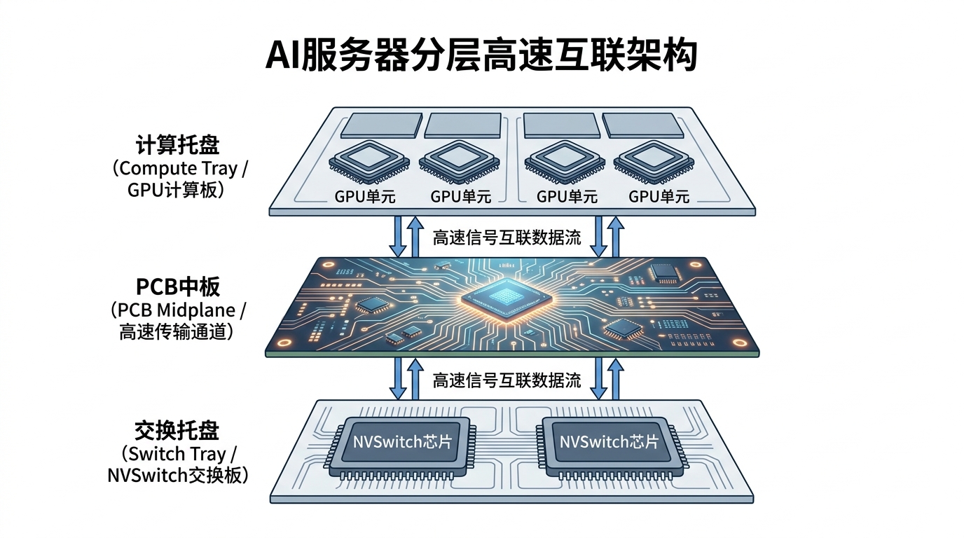 AI服务器分层高速互联架构